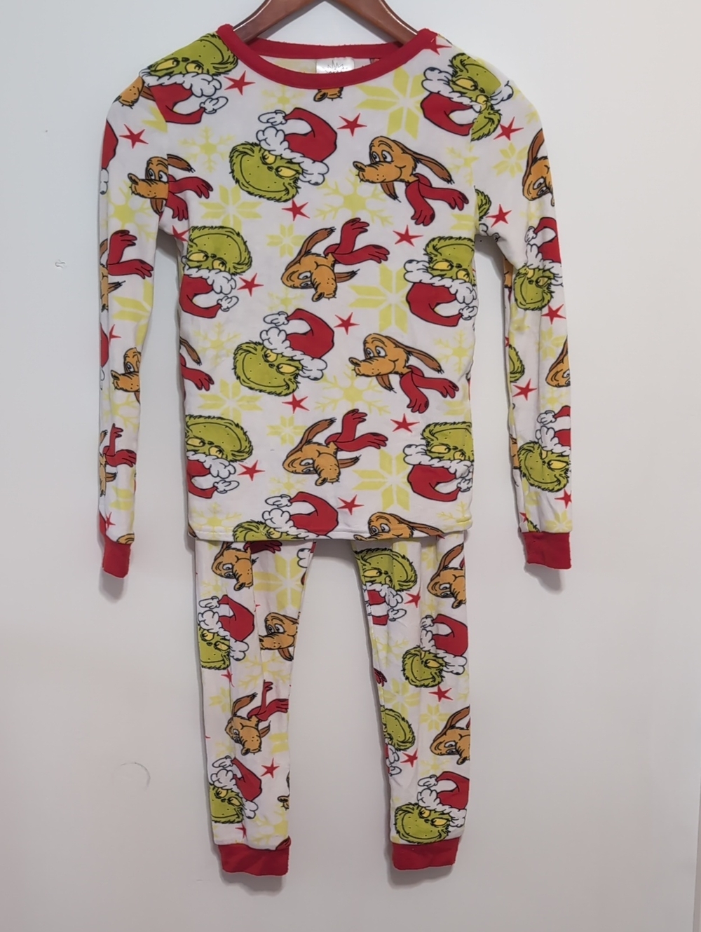 The Grinch Two-piece Long Sleeve Pajama Set Kids Size 10